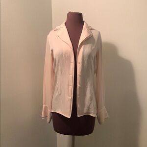 Brooks Brothers Light Blush Double Collar Blouse
